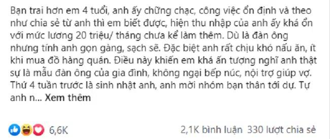 Bạn trai lương tháng 20 triệu nhưng chỉ sau 1 lần đi chợ chung, bạn gái muốn bỏ chạy-1