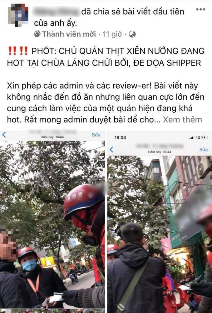 Chủ quán thịt xiên nổi tiếng ở Hà Nội lên tiếng khi bị chỉ trích văng tục với shipper-1