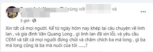 Hội bạn Vân Quang Long làm gì sau khi vợ cố ca sĩ lên tiếng xin lỗi?-5