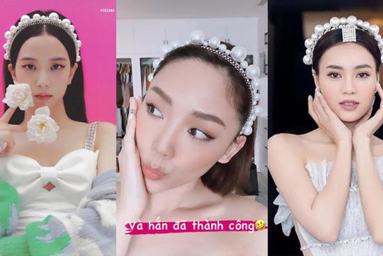 Cùng đeo chiếc bờm 'thị phi': Tóc Tiên - JiSoo diện lung linh, Lan Ngọc bị nghi hàng fake