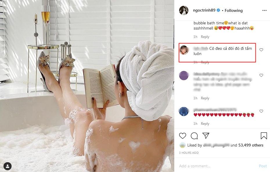 Ngọc Trinh nude trong bồn tắm nhưng vẫn đi giày hiệu 100 triệu-2