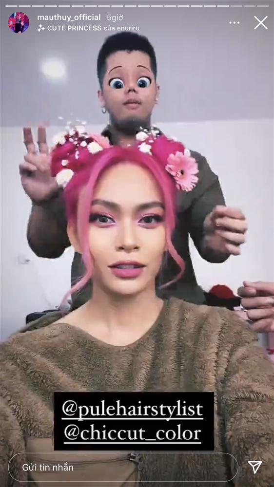 Mâu Thủy lột xác mạnh mẽ với tóc hồng rực giống Thúy Ngân, Vũ Ngọc Anh-5