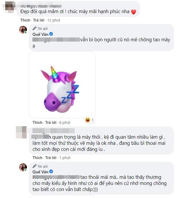 Đang mang thai, Quế Vân khó chịu khi bạn trai bị người cũ đeo bám-3