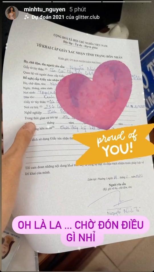 Chân dài Minh Tú sắp kết hôn?-1