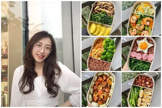 Nhìn hộp cơm ăn theo chế độ Eatclean của nàng sinh viên, ai cũng có động lực giảm cân