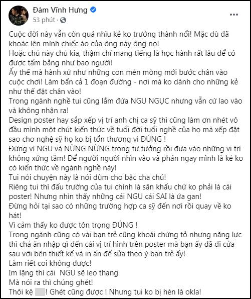 Đàm Vĩnh Hưng tố: Ngành nghề của tôi có mấy con mén mòng ngu ngục-4