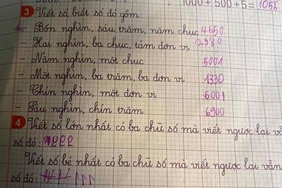Cô giáo ra đề đánh đố, câu trả lời của nhóc tiểu học khiến dân mạng cười lăn lộn