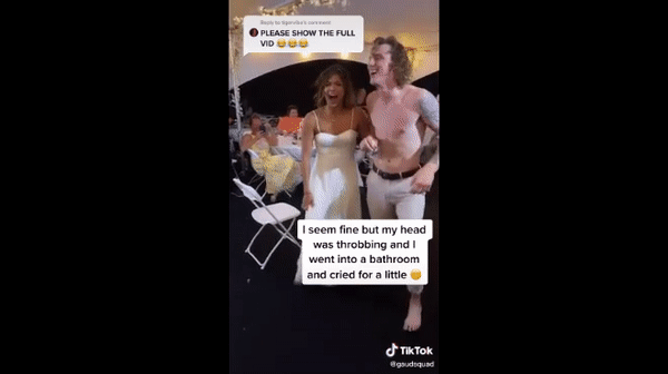 Đang nhún nhảy vui vẻ, cô dâu giận tím người vì bị chú rể tung cước vào mặt-4