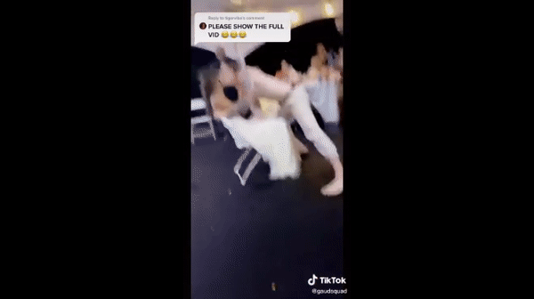 Đang nhún nhảy vui vẻ, cô dâu giận tím người vì bị chú rể tung cước vào mặt-3