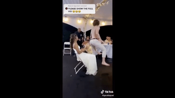 Đang nhún nhảy vui vẻ, cô dâu giận tím người vì bị chú rể tung cước vào mặt-2