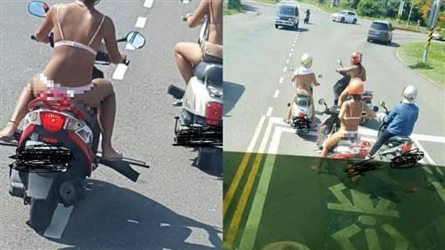 3 cô gái khiến dân tình sôi máu, diện bikini lọt khe chạy xe ầm ầm trên phố-2