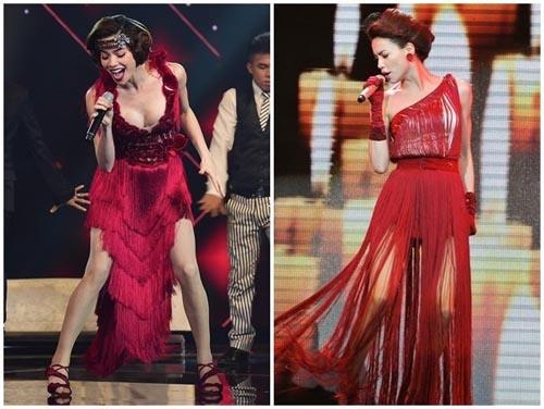 Hoàng Thùy - Ngọc Trinh - Hương Giang mê mẩn đầm tua rua hiểm hóc-10