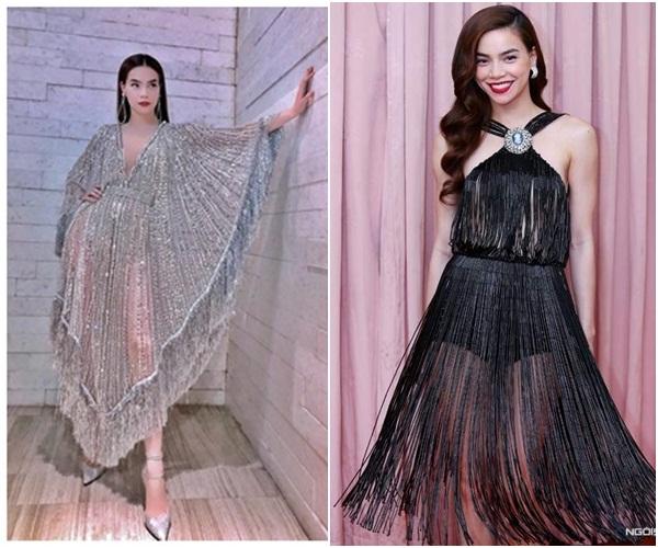 Hoàng Thùy - Ngọc Trinh - Hương Giang mê mẩn đầm tua rua hiểm hóc-9