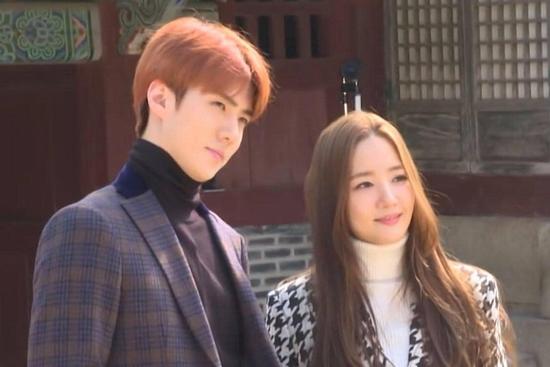 Park Min Young và Sehun (EXO) trong ảnh chưa chỉnh sửa