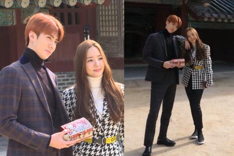 Mới đây, hình ảnh Park Min Young và Sehun (EXO) trong hậu trường show truyền hình 