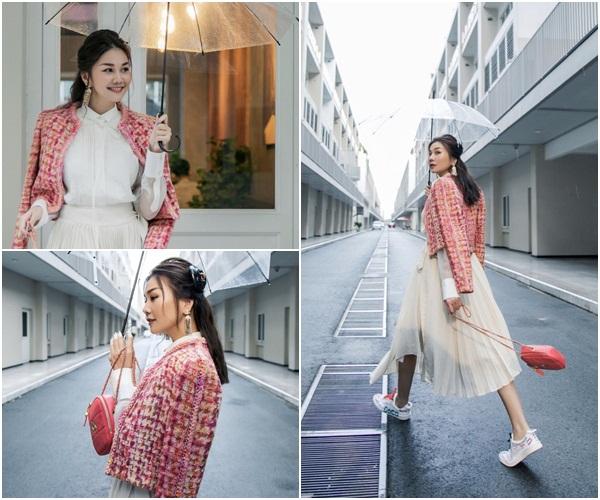 Diện đồ họa tiết chuẩn như Thanh Hằng, Hà Tăng giúp nàng nổi bật dịp Tết 2021-2