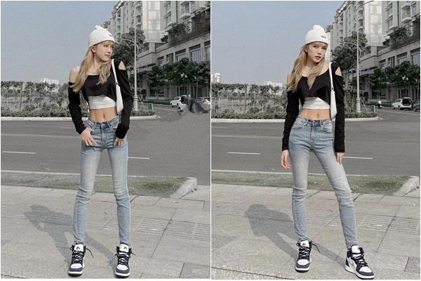 Học Thiều Bảo Trâm cách phối quần jeans vừa hack dáng vừa trendy-2