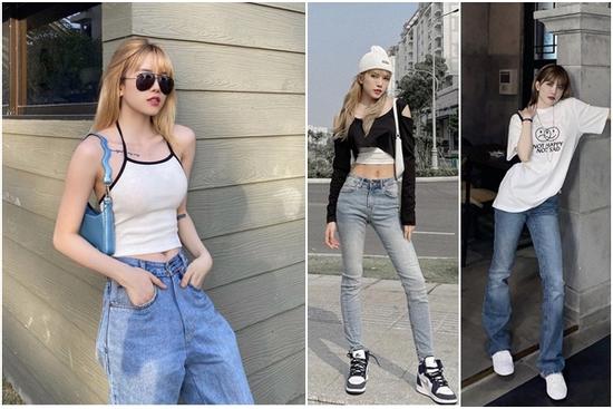 Học Thiều Bảo Trâm cách phối quần jeans vừa hack dáng vừa trendy