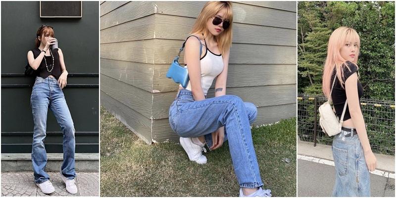 Học Thiều Bảo Trâm cách phối quần jeans vừa hack dáng vừa trendy-1
