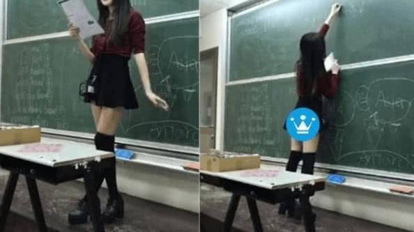 Dân mạng sôi sục loạt ảnh cô giáo trẻ mặc hớ hênh đứng trên lớp giảng bài-5