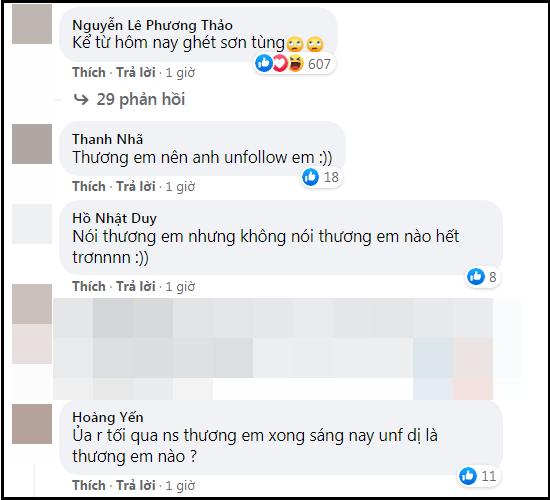 Sơn Tùng bị tấn công dữ dội khi hủy theo dõi Thiều Bảo Trâm, chỉ care Hải Tú-5