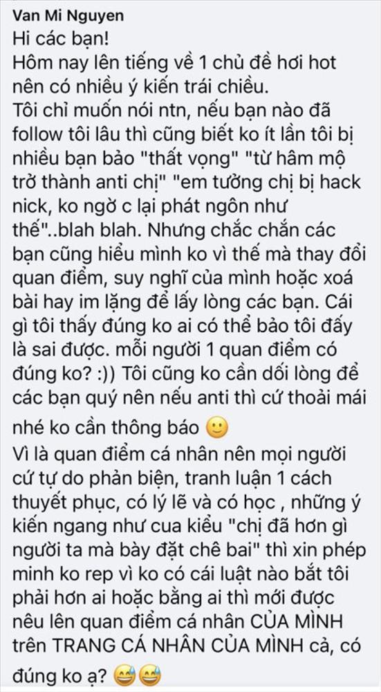 Mi Vân đăng status chỉ ai đó phèn: Tha cho Sơn Tùng đi, không cùng trình độ với nhau đâu-3