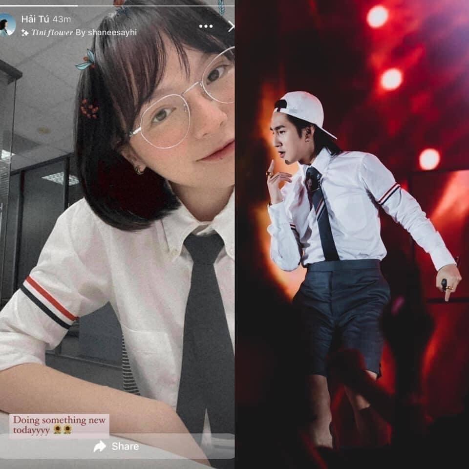 Không chỉ áo đôi, Sơn Tùng - Hải Tú còn bị soi diện chung đồ, chung góc chụp-1