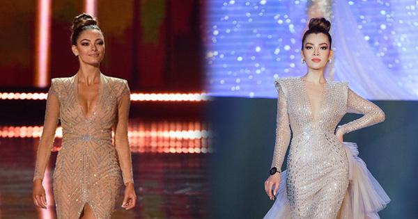 Màn catwalk lột váy của tân Hoa hậu chuyển giới Trân Đài bị bóc học lỏm Á hậu người Mexico-7