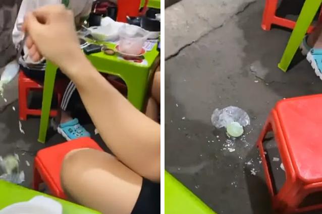 Ném đồ ăn vì đu trend trà xanh, thanh niên bị chỉ trích phản cảm-2