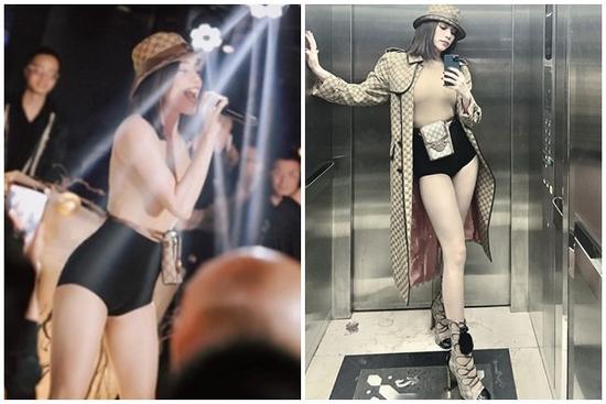 Hồ Ngọc Hà diện bodysuit khoe dáng chuẩn chỉnh khi diễn ở bar