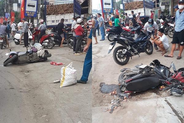 Biên Hòa: 2 xe tải va chạm, lao lên vỉa hè tông vào nhà dân, người nằm la liệt-1