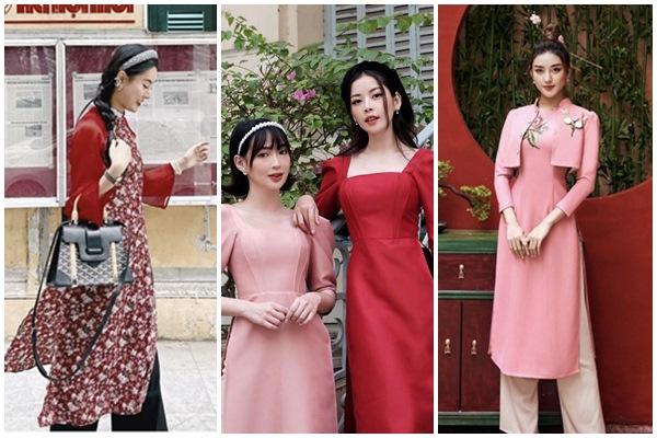 Học lỏm chị chị em em Vbiz chiêu diện áo dài ton-sur-ton-15