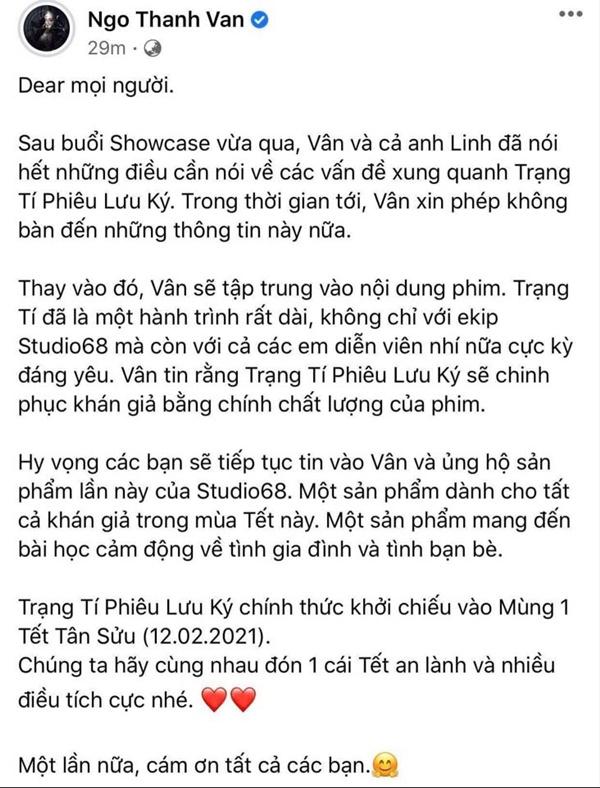 Ngô Thanh Vân muốn chấm dứt tranh cãi, dân mạng vẫn không buông tha-1