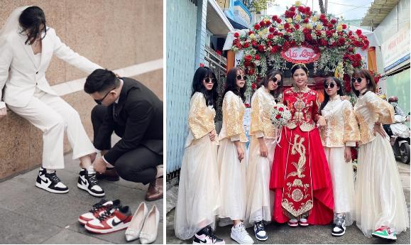 Những cô dâu diện giày sneakers, quần ngắn trong ngày cưới-2