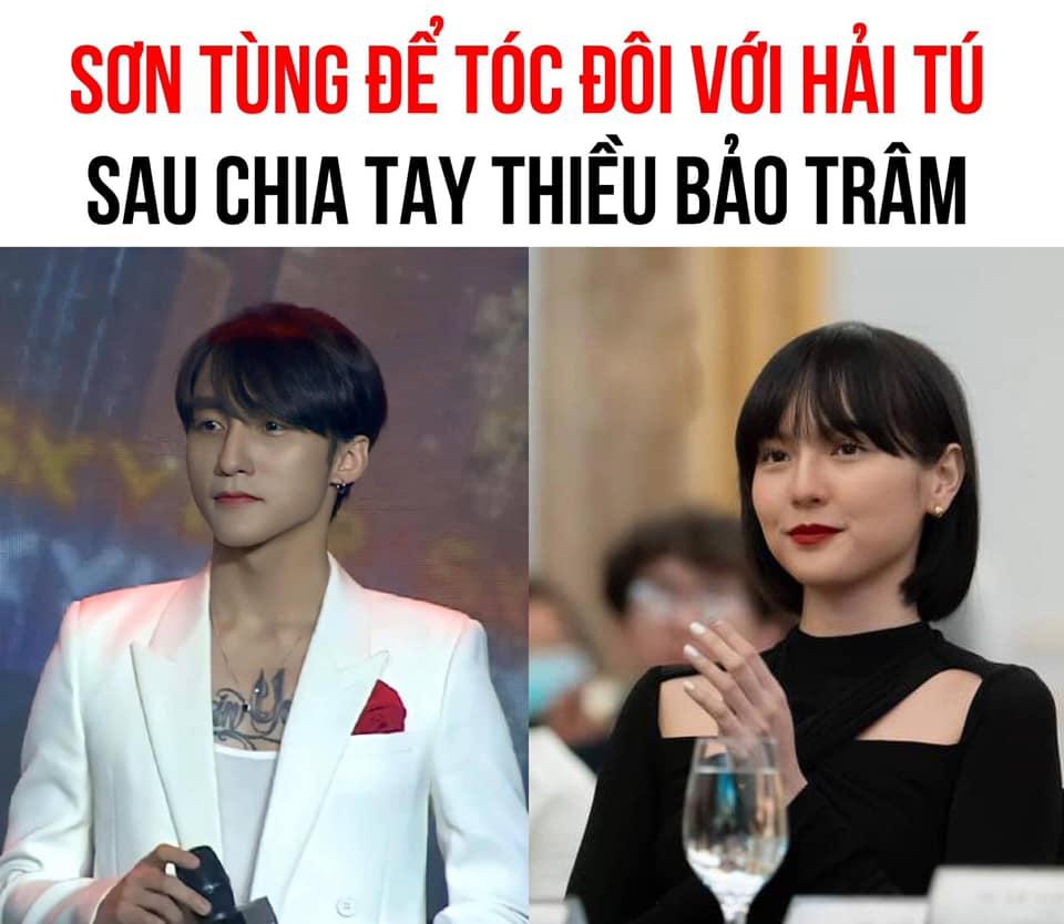 Sơn Tùng bị soi lối trang điểm và kiểu tóc bắt cặp với Hải Tú-3