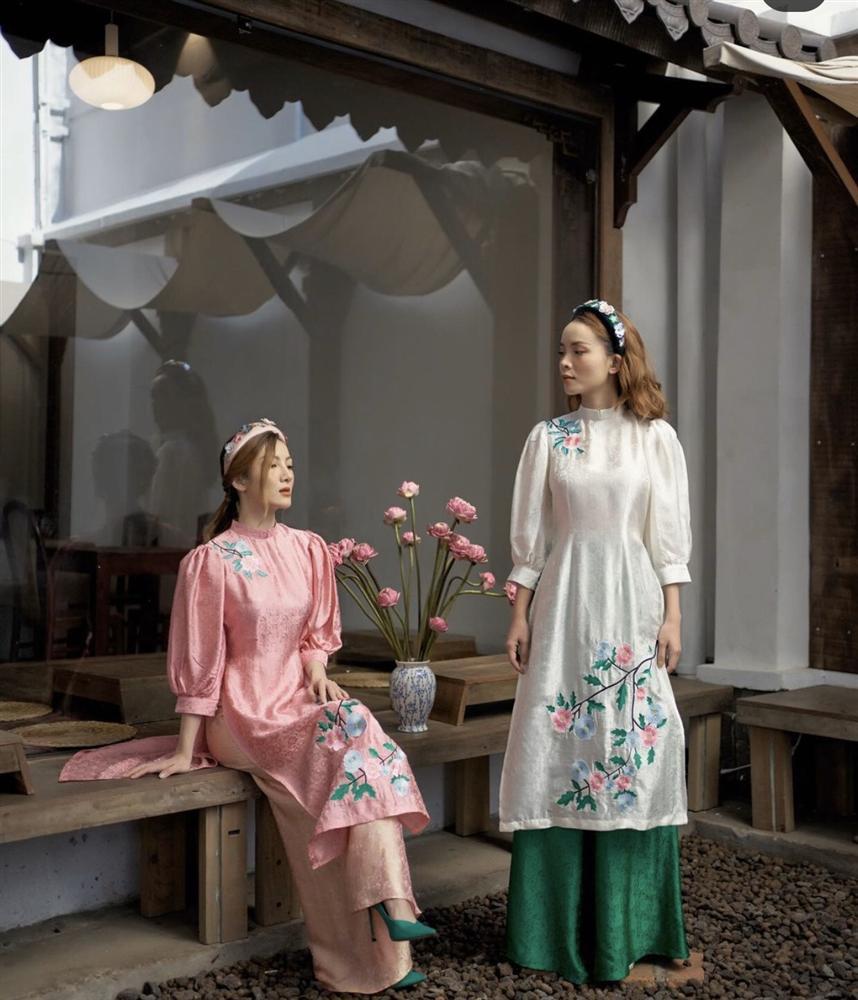 Học lỏm chị chị em em Vbiz chiêu diện áo dài ton-sur-ton-5