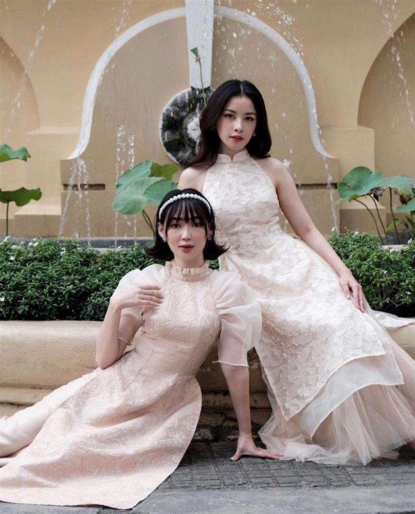 Học lỏm chị chị em em Vbiz chiêu diện áo dài ton-sur-ton-7