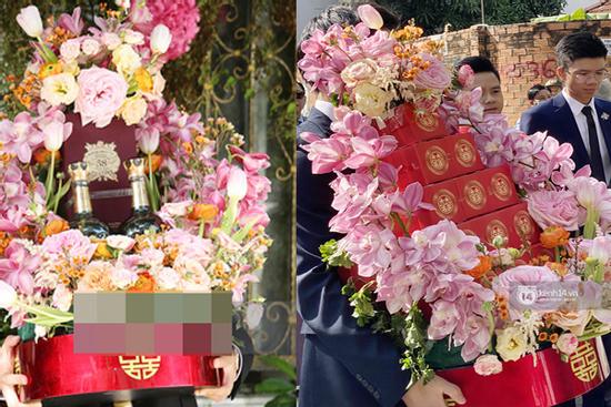 Lóa mắt mâm sính lễ Phan Thành mang đi hỏi cưới Primmy Trương