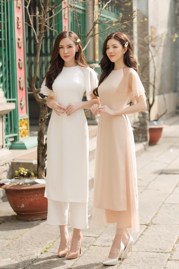 Học lỏm chị chị em em Vbiz chiêu diện áo dài ton-sur-ton-13