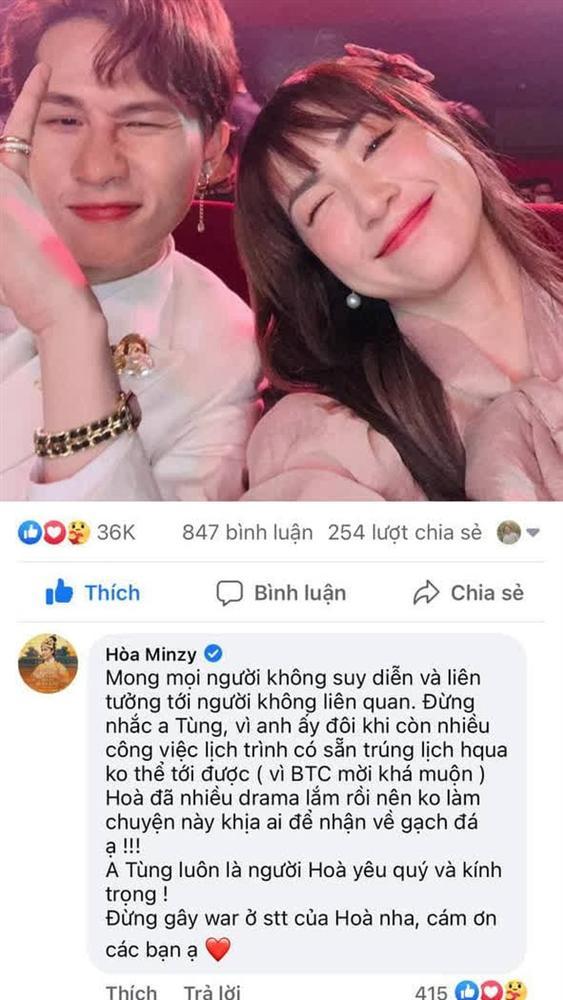 Hoà Minzy dằn mặt anti-fan gọi tên Sơn Tùng dưới hình chụp với Jack-2