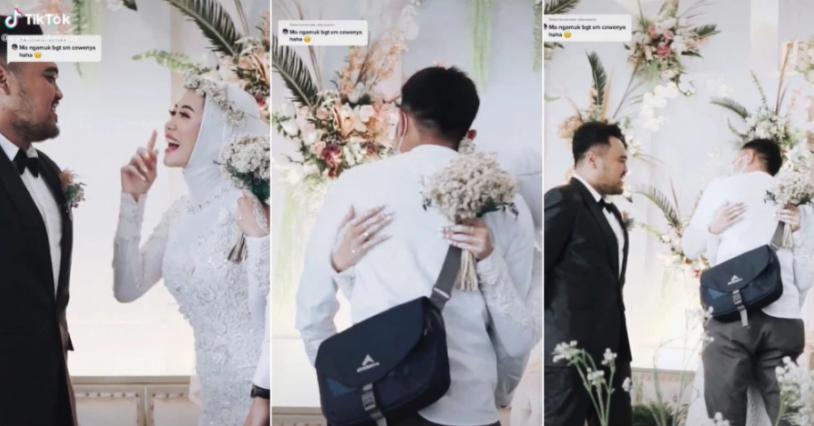 Cô dâu ôm chầm tình cũ trong lễ cưới, phản ứng của chú rể khiến dân mạng choáng váng-1