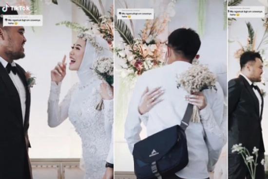 Cô dâu ôm chầm tình cũ trong lễ cưới, phản ứng của chú rể khiến dân mạng 'choáng váng'