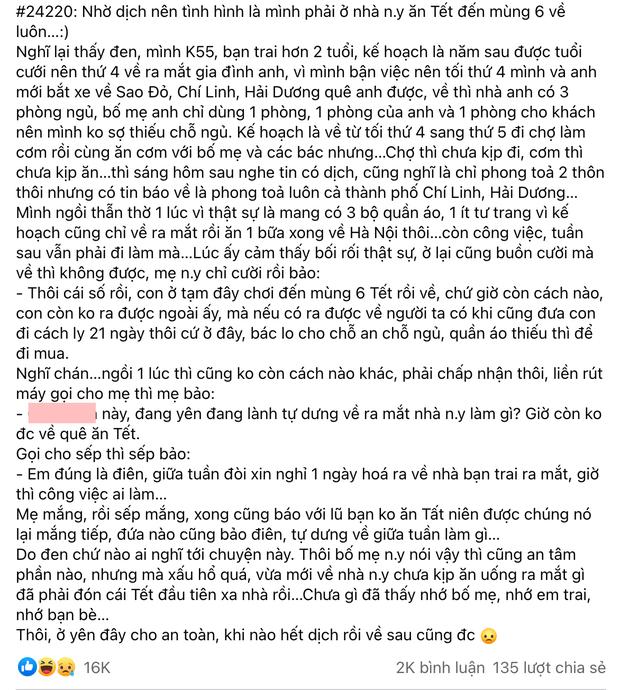 Xôn xao cô gái về Hải Dương ra mắt nhà người yêu, phải ở tới mùng 6 Tết vì cách ly-1