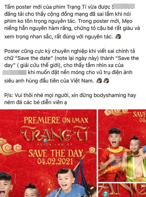 Trạng Tí lộ sạn to đùng: Diễn viên nhí niềng răng, poster sai tiếng Anh cơ bản-2
