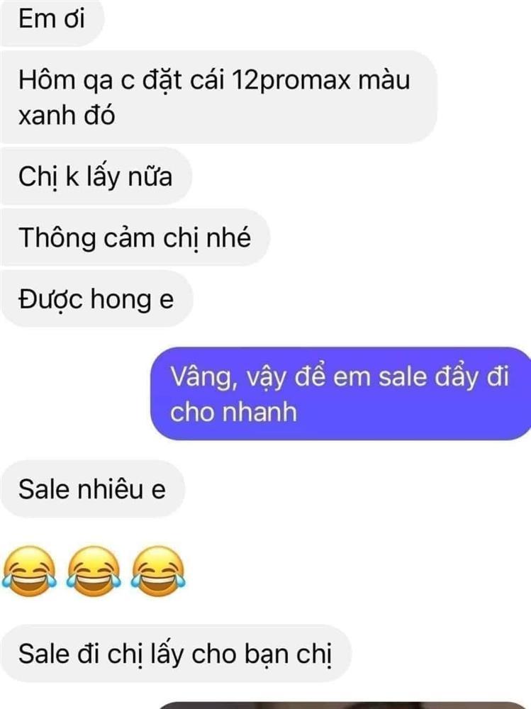 Đặt hàng rồi còn muốn trả lại, vừa nghe shop sale, khách bẻ lái khiến dân mạng cười ngất-1