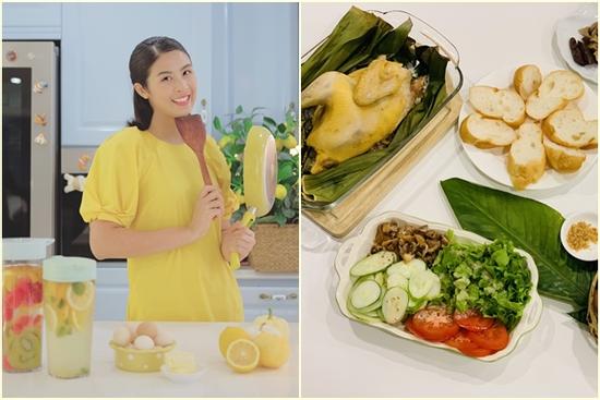 Hoa hậu Ngọc Hân tay nghề 'thăng hạng vù vù' với món gà hấp muối sả sau lần vào bếp thất bại