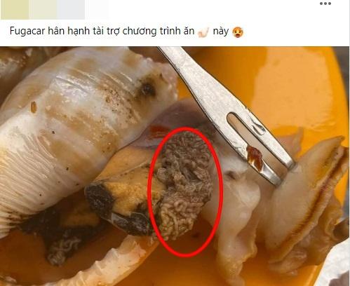 Chưa kịp cho lên miệng thì phát hiện sinh vật lạ bám trên ốc, thanh niên rùng mình khiếp hãi-1