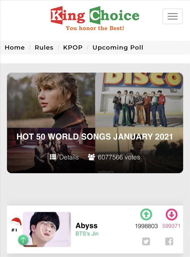 Jin vượt mặt BTS giành No.1, đứng đầu top 50 ca khúc hot nhất thế giới-1