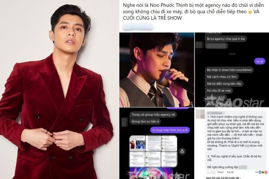 Sự thật việc Noo Phước Thịnh bị bốc phốt trễ show vì không chịu đi bộ đến điểm diễn