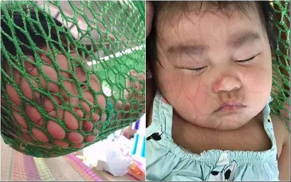 Cười thả ga với tạo hình hài hước trên mặt trẻ nhỏ sau khi ngủ dậy-6